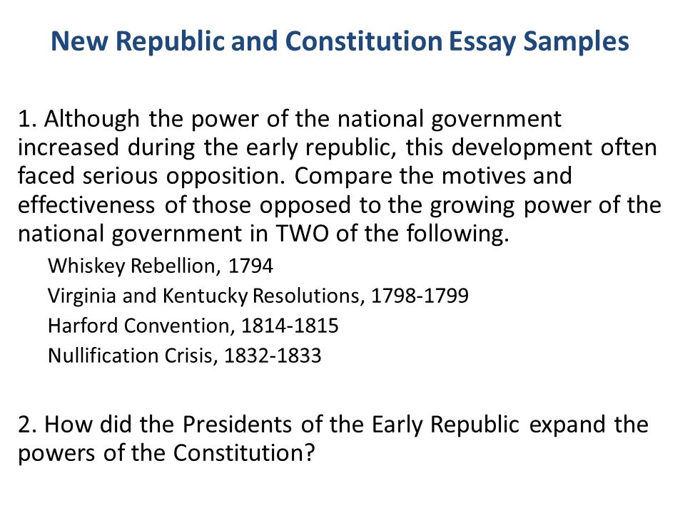 Response of the republic essay